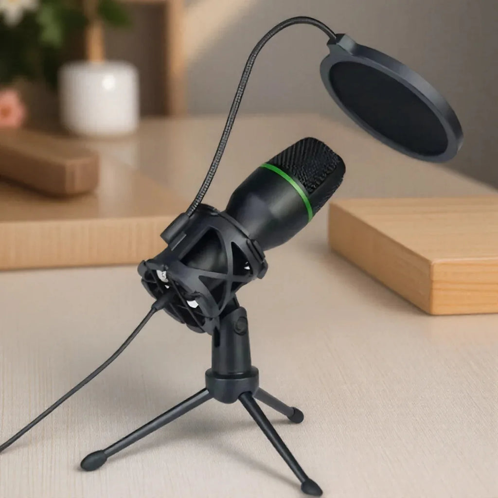 Professional Condenser Microphone USB & 3.5mm Dual Interface for Pc Laptop Streaming Gaming Youtube Podcasts Vocals