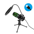 Professional Condenser Microphone USB & 3.5mm Dual Interface for Pc Laptop Streaming Gaming Youtube Podcasts Vocals