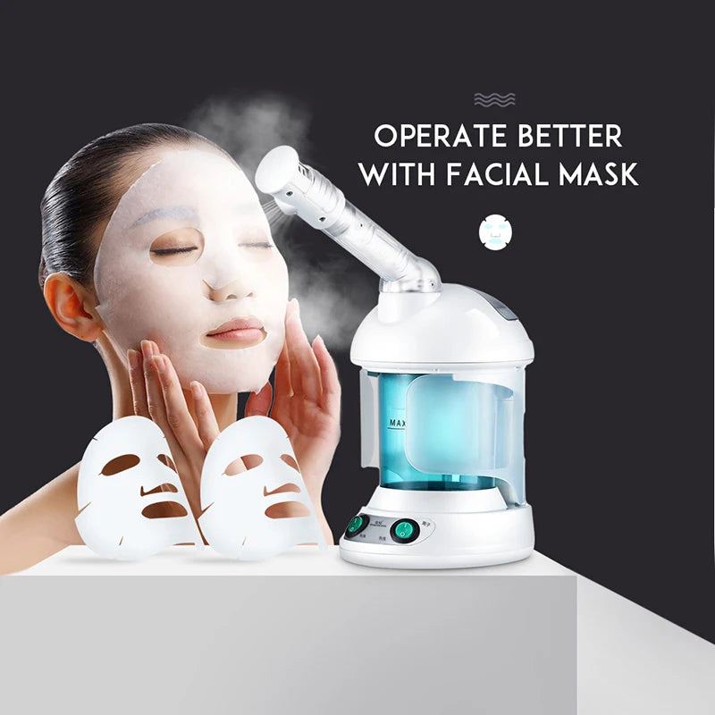 Hot Facial Steamer Professional Electric Ionic Nano Hydration Portable Facial Steamer On home-use Deep Cleansing Steamer Machine