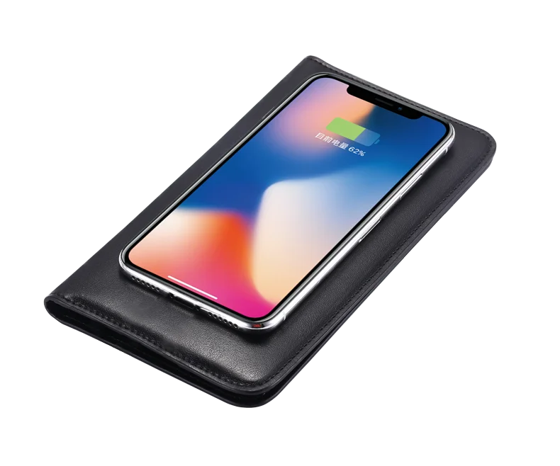 Unique Ideas Christmas Promotional Gifts Portable Wireless Charging Power Bank Wallet with Card Pocket for Men and Women