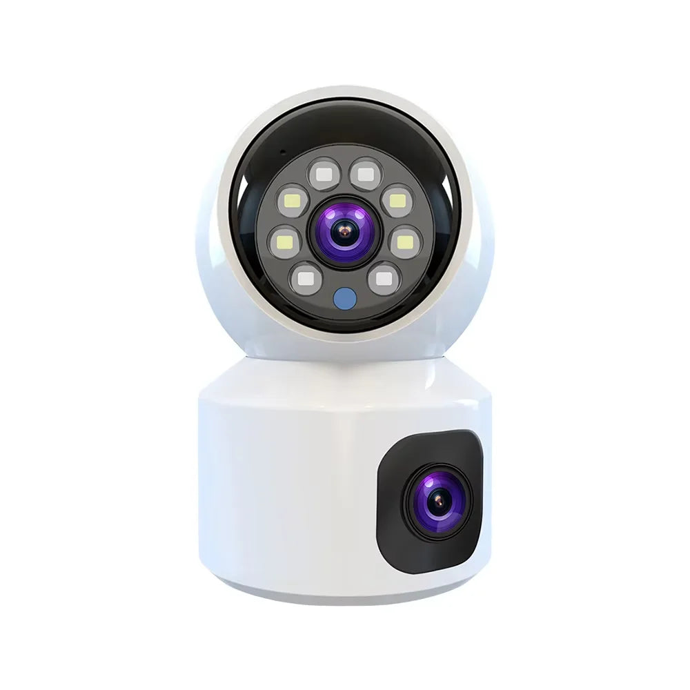 Dual Lens V380 PTZ Indoor Security Camera HD 4MP Night Vision with Two-Way Audio Home Security Baby Monitoring
