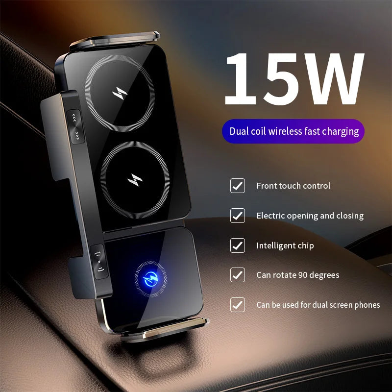 Multifunctional Universal Car Magnetic 360 Flexible Magnetic Wireless Chargers Phone Car Holder Mount iPad Wireless Car Charger