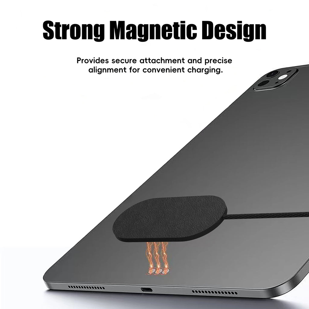 Dropshipping Product Leather Texture 1m Long Strong USB-C Port Magnetic Wireless Charger for Pad 11-inch 12.9 Inch 13 Inch U27