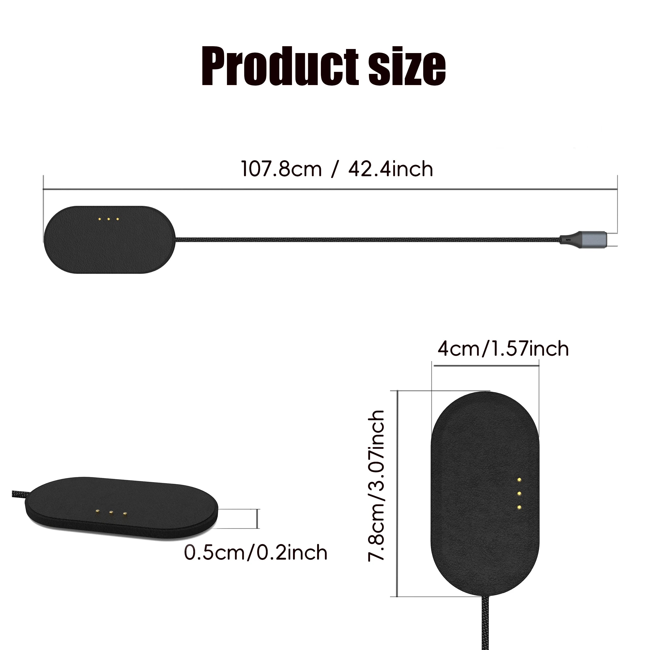 Dropshipping Product Leather Texture 1m Long Strong USB-C Port Magnetic Wireless Charger for Pad 11-inch 12.9 Inch 13 Inch U27