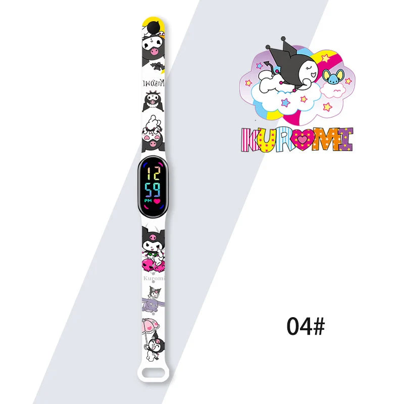 New Kuromi Girls Watches for Kids Sport Wristband Touch Bracelet Waterproof Children Digital Watch Women Clock relogio montre