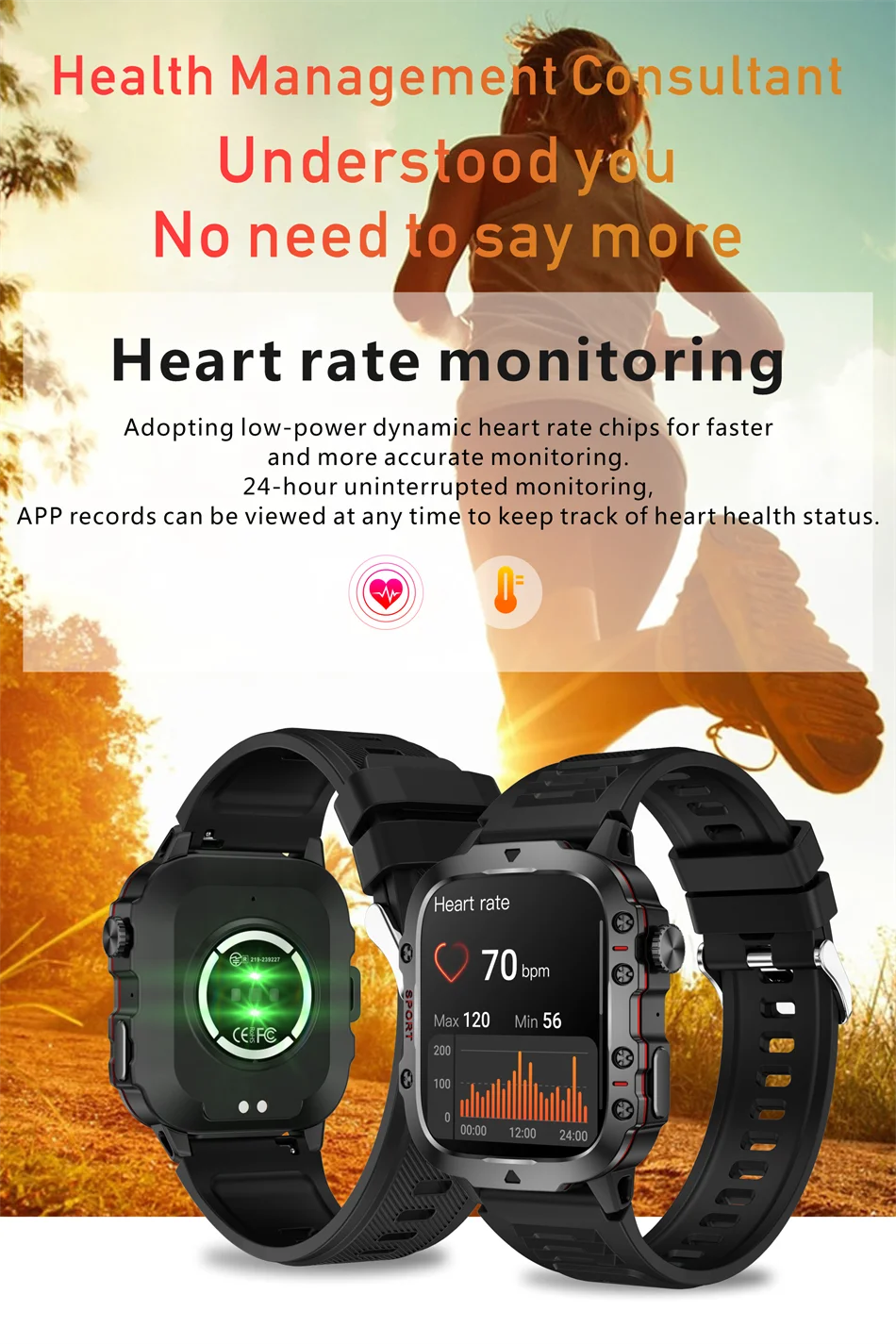 LIGE New Military Smart Watch Men Outdoor Sports 3ATM Waterproof  Blood Oxygen Bluetooth Call Watches Men Smartwatch For Android
