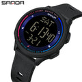 Men's Electronic Watch Large Number Reading time Display Clock Outdoor Sports Stopwatch 50m Waterproof Watch Boys Girls Watches