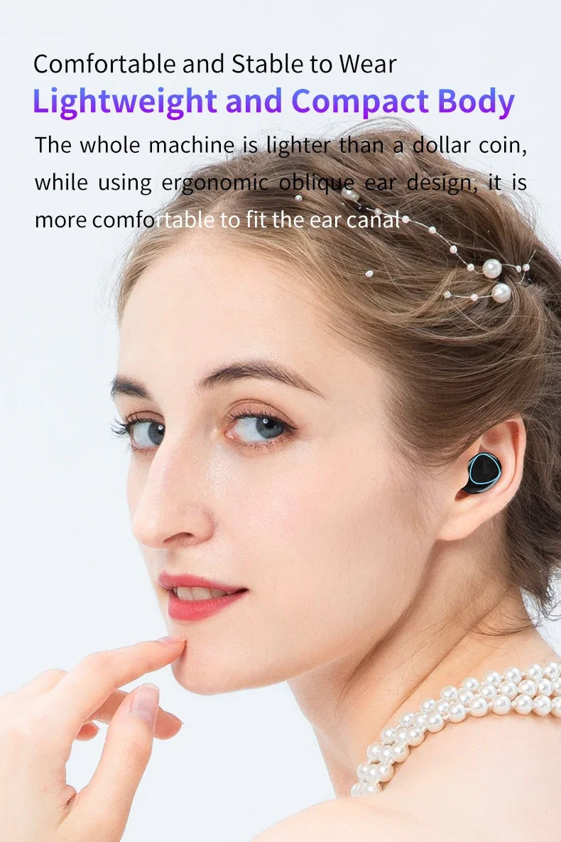 M10 TWS Bluetooth Earphones with Charging Case, 9D Stereo Sound, Waterproof Sports Headphones with Built-in Microphone