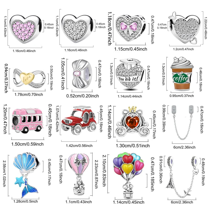 925 Sterling Silver Sunglasses Duck Puppy Cooking Mouse Bead Diy Bracelet Bangle Making Gift Of High Quality Fine Jewelry