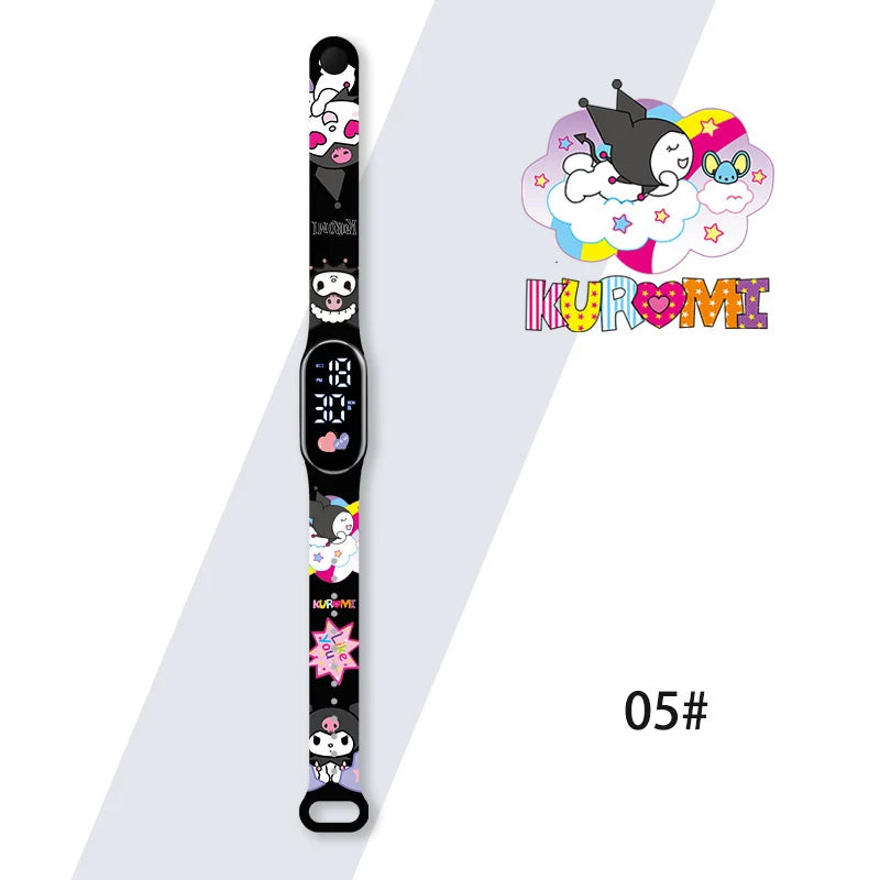 New Kuromi Girls Watches for Kids Sport Wristband Touch Bracelet Waterproof Children Digital Watch Women Clock relogio montre