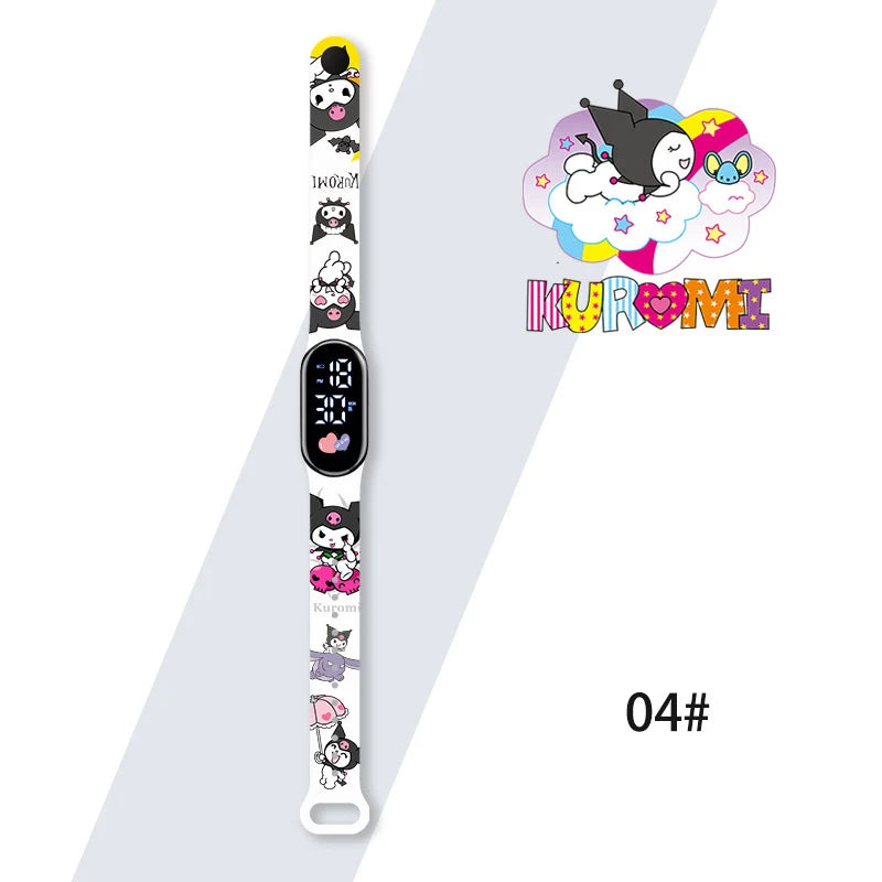 New Kuromi Girls Watches for Kids Sport Wristband Touch Bracelet Waterproof Children Digital Watch Women Clock relogio montre