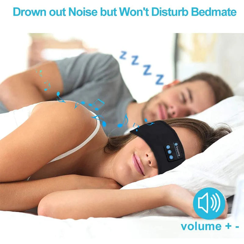 Bluetooth 5.0 Earphones Sports Sleeping Headband Elastic Wireless Headphone Music Eye Mask Wireless Bluetooth Headset Headband