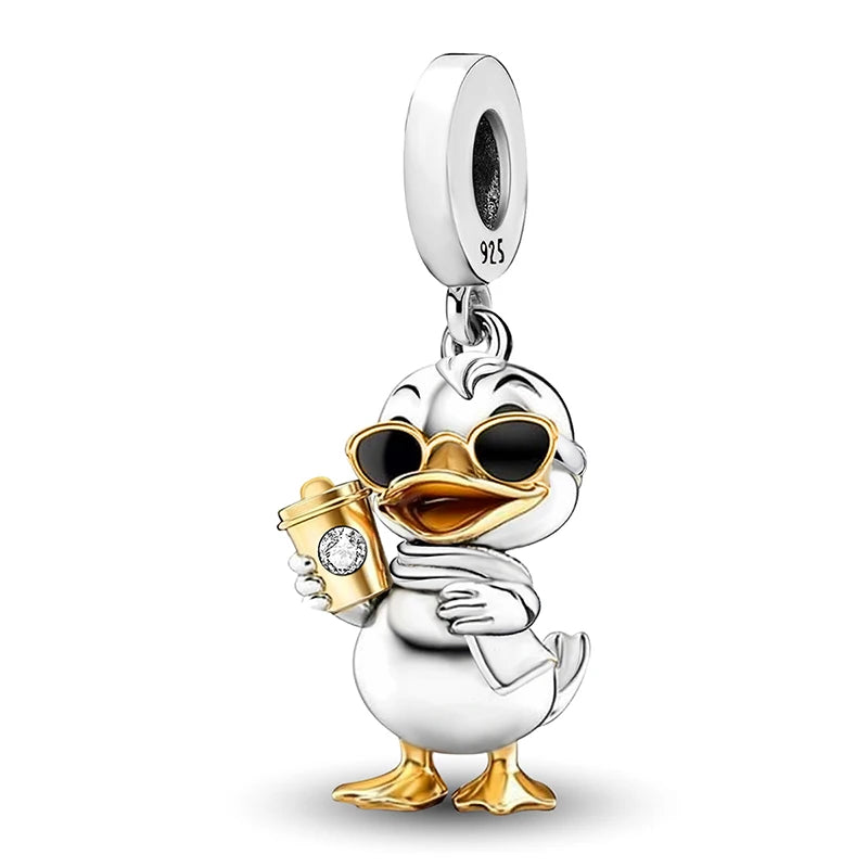 925 Sterling Silver Sunglasses Duck Puppy Cooking Mouse Bead Diy Bracelet Bangle Making Gift Of High Quality Fine Jewelry