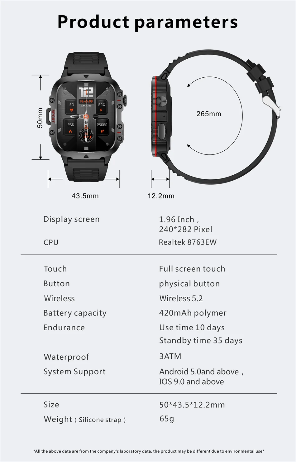 LIGE New Military Smart Watch Men Outdoor Sports 3ATM Waterproof  Blood Oxygen Bluetooth Call Watches Men Smartwatch For Android