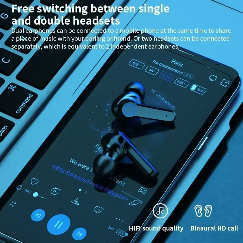 M19 Earbuds TWS Earphone M10 Intelligente Touch Control Wireless Bluetooth-compatible Headphones Waterproof LED Display With Mic