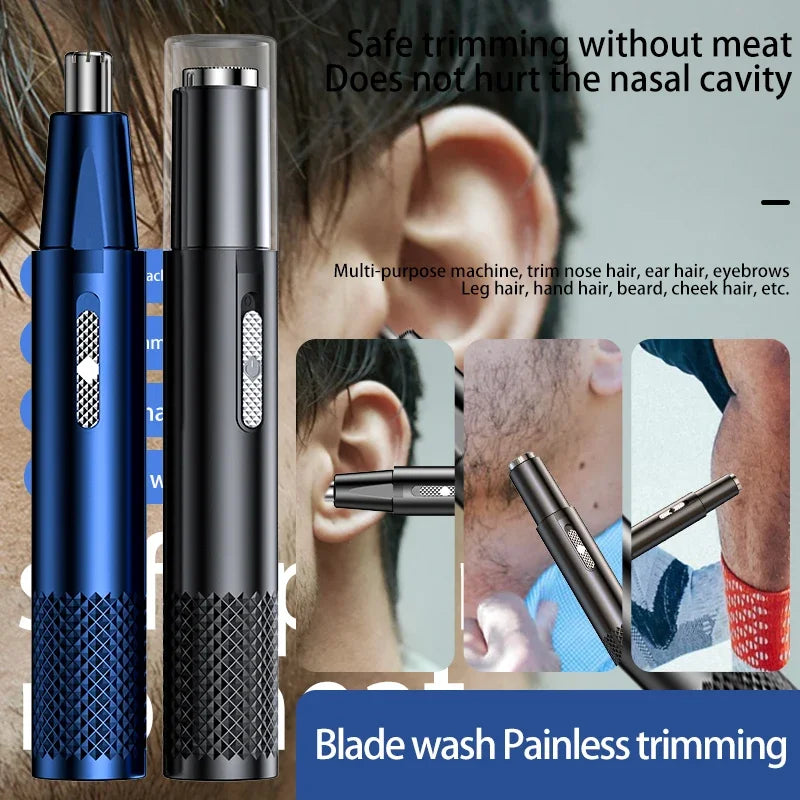 1pcProfessional Nose Hair Trimmer - Compact & Portable,USB Rechargeable Gentle on SkinWaterproof Blades for Easy Cleaning