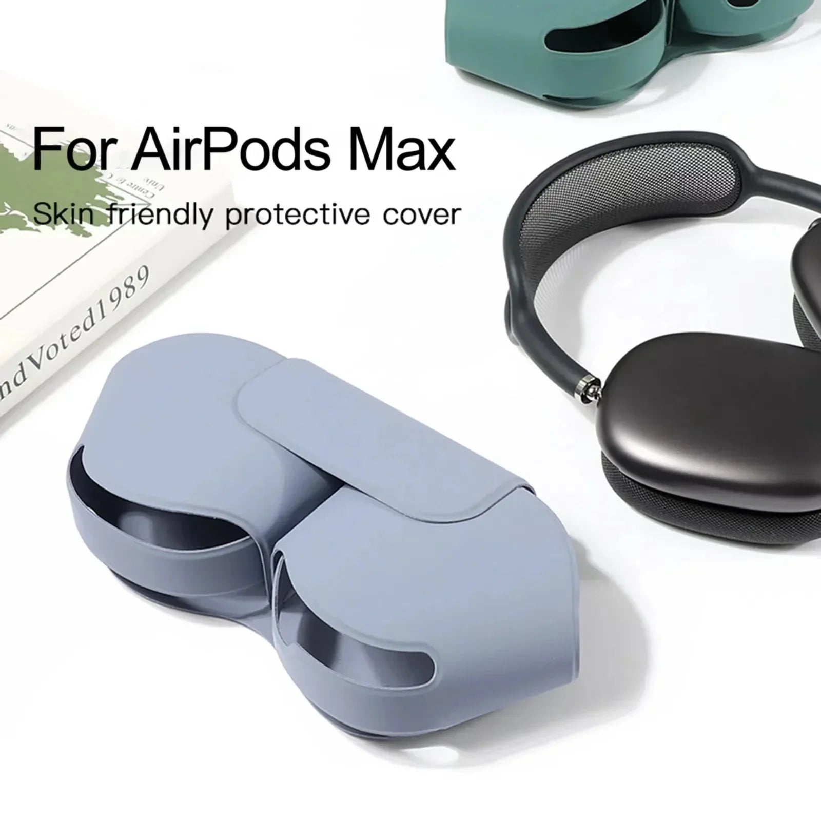 Suitable for AirPods Max second-generation Bluetooth headset smart power-off protection case, high-quality leather storage bag