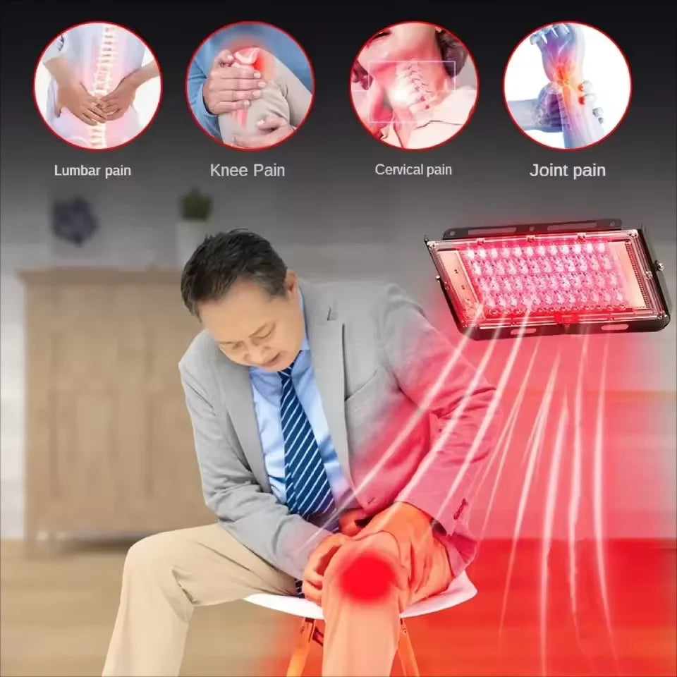 Red Light Therapy Lamp 96pcs LEDs 660nm 850nm Infrared Light Panel Device for Facial Anti Aging Skin Care Beauty Device