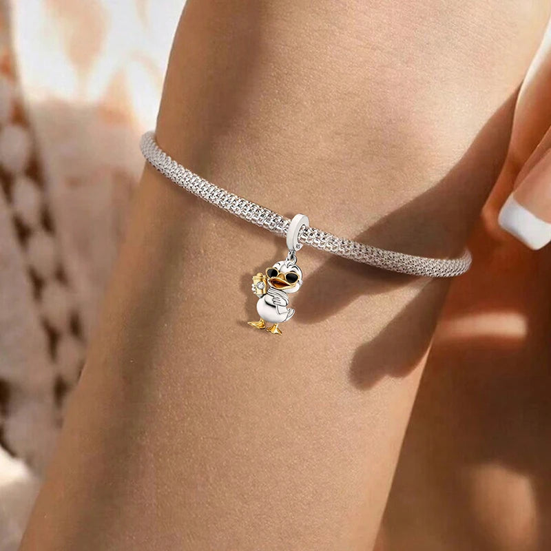 925 Sterling Silver Sunglasses Duck Puppy Cooking Mouse Bead Diy Bracelet Bangle Making Gift Of High Quality Fine Jewelry