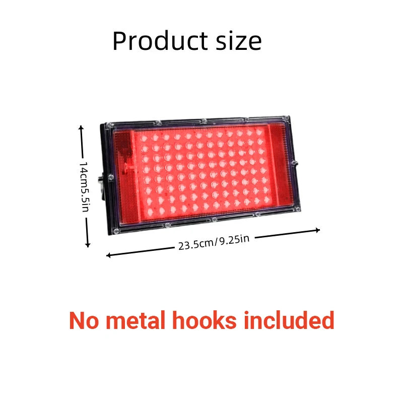 Red Light Therapy Lamp 96pcs LEDs 660nm 850nm Infrared Light Panel Device for Facial Anti Aging Skin Care Beauty Device