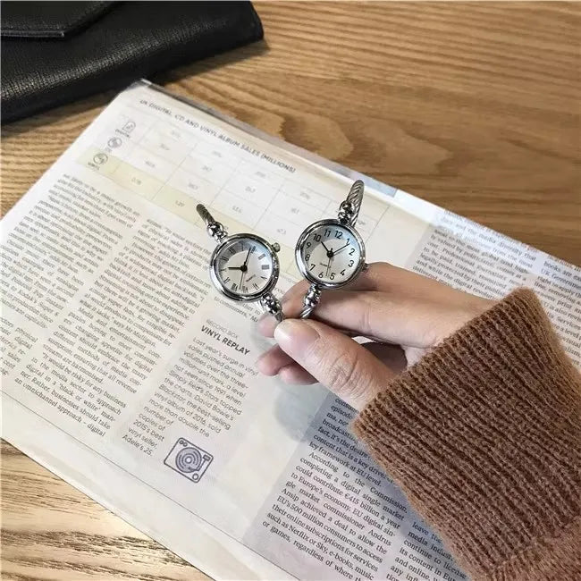 Couple Style Gold Sliver Bracelet Minimalist Wristwatch Fashion Steel Strap Women's Quartz Watch Brand Casual Women's Watcht Set