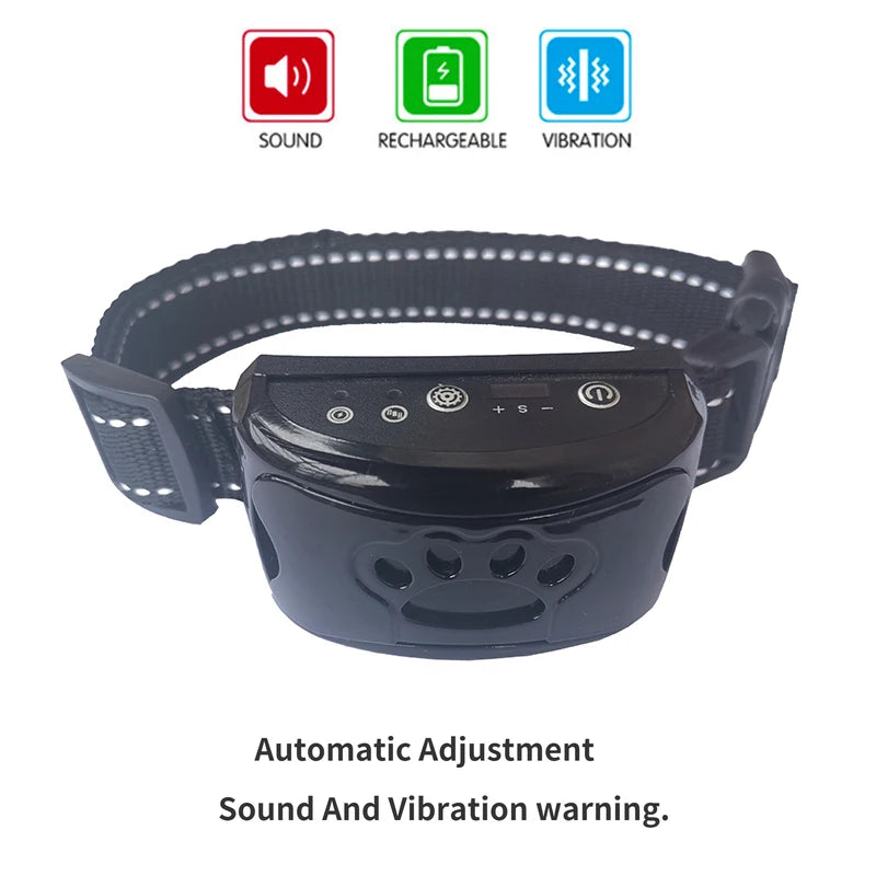 Dog Collar Anti Bark Control Collar Dog Training Accessories Waterproof Rechargeable Anti Barking For Dogs Training Collars