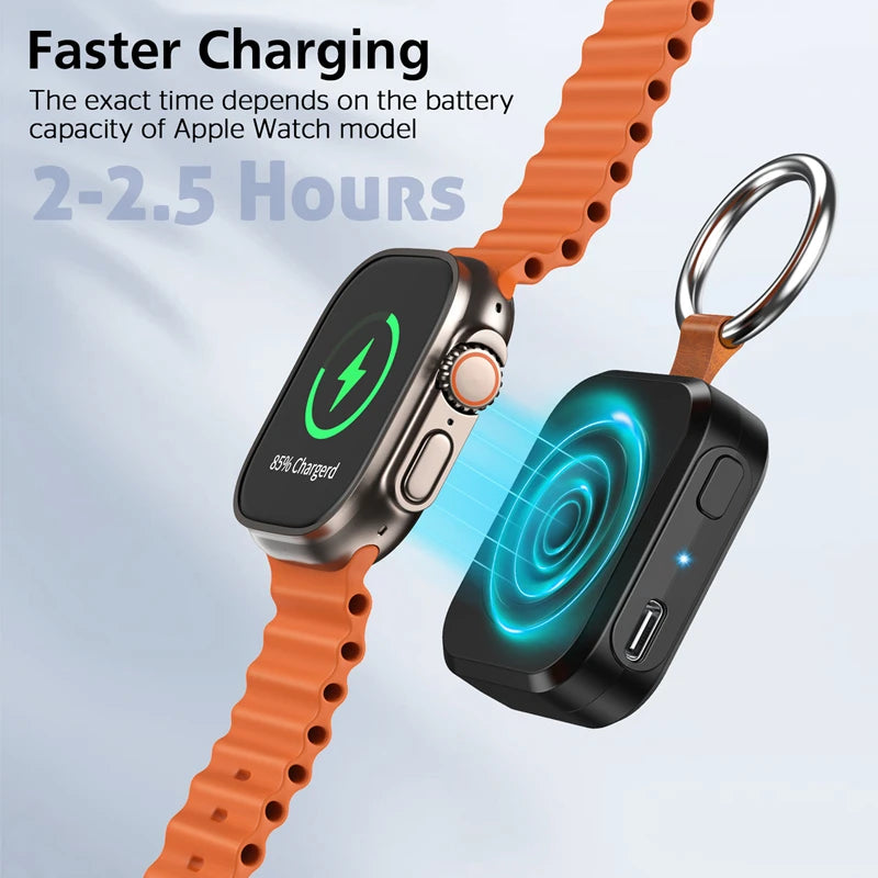 OnePlus Mini Magnetic Watch Wireless Charger For IWatch Portable Power Bank Charging For Watch 10 9 8 7 6 5 Se Ultra Series