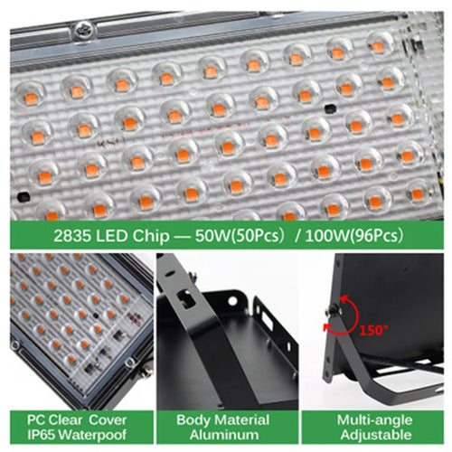 AB08-LED Grow Light Full Spectrum Phyto Lamp For Plants 100W LED Grow Lamp Phytolamp Greenhouse Growth Lighting