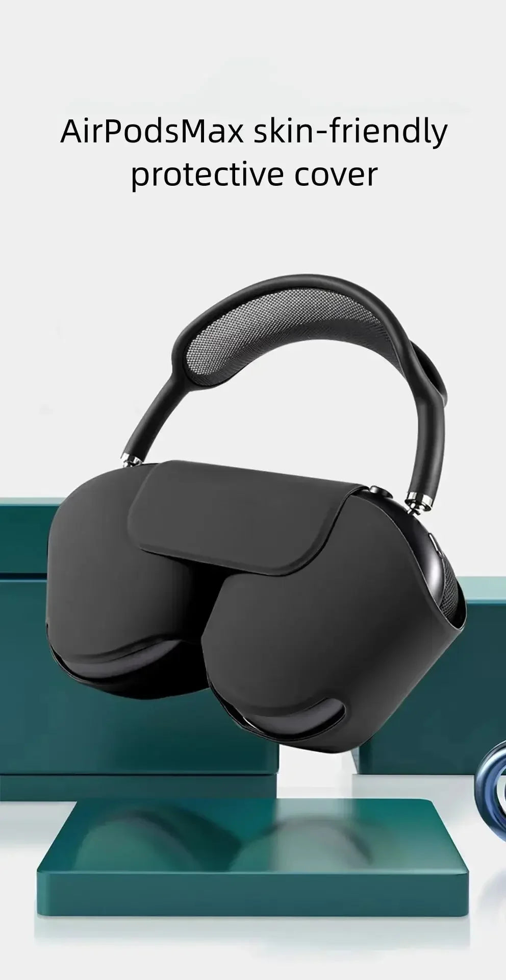 Suitable for AirPods Max second-generation Bluetooth headset smart power-off protection case, high-quality leather storage bag