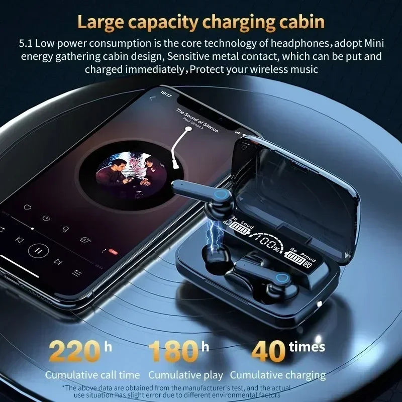 M19 Earbuds TWS Earphone M10 Intelligente Touch Control Wireless Bluetooth-compatible Headphones Waterproof LED Display With Mic