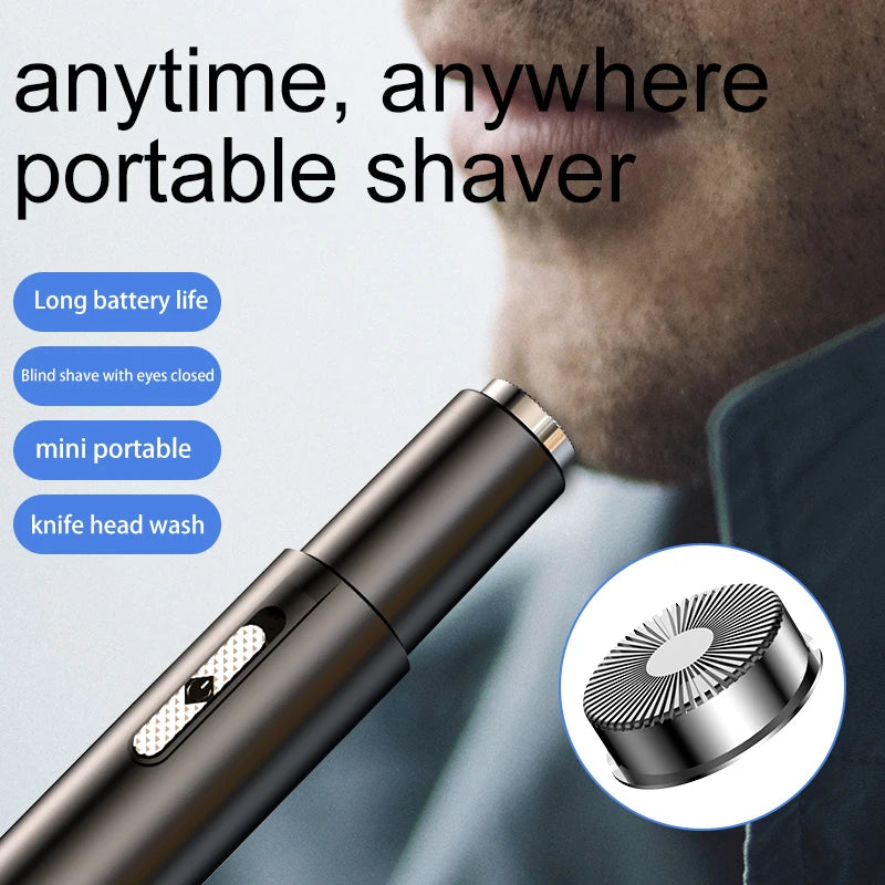 1pcProfessional Nose Hair Trimmer - Compact & Portable,USB Rechargeable Gentle on SkinWaterproof Blades for Easy Cleaning