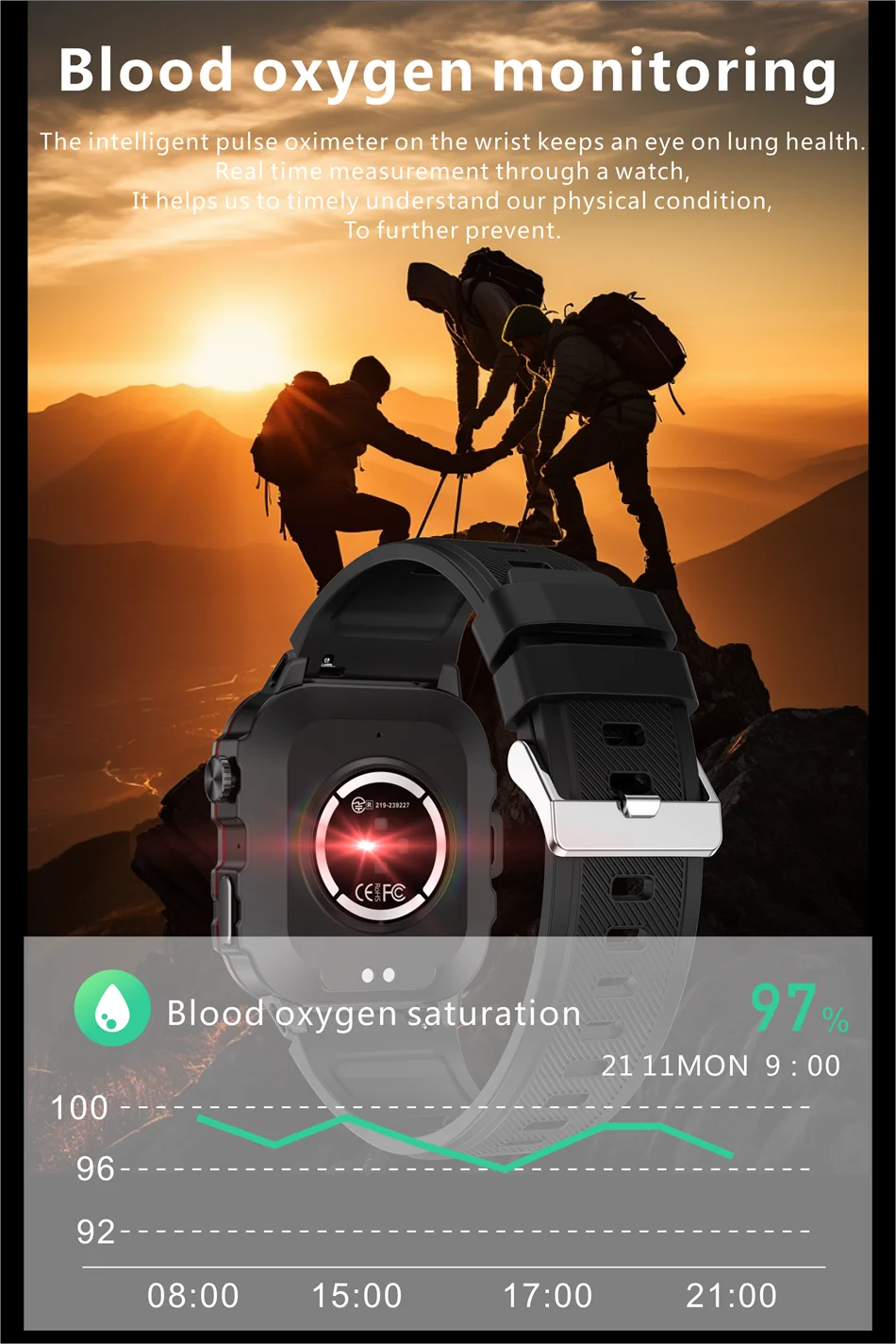 LIGE New Military Smart Watch Men Outdoor Sports 3ATM Waterproof  Blood Oxygen Bluetooth Call Watches Men Smartwatch For Android