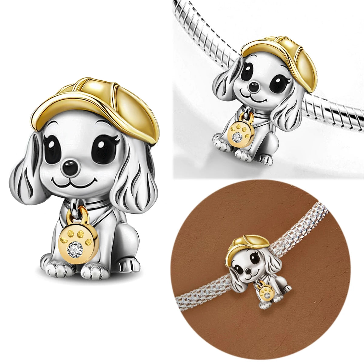 925 Sterling Silver Sunglasses Duck Puppy Cooking Mouse Bead Diy Bracelet Bangle Making Gift Of High Quality Fine Jewelry