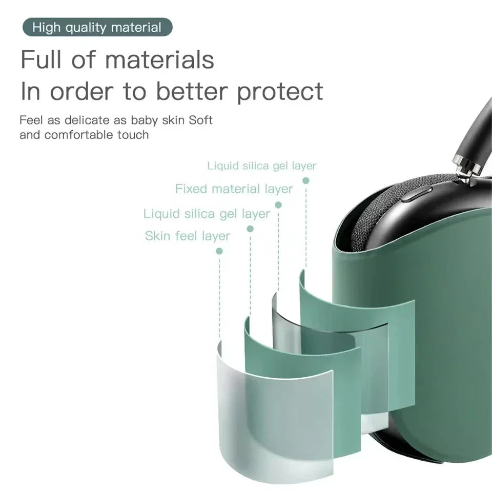 Suitable for AirPods Max second-generation Bluetooth headset smart power-off protection case, high-quality leather storage bag
