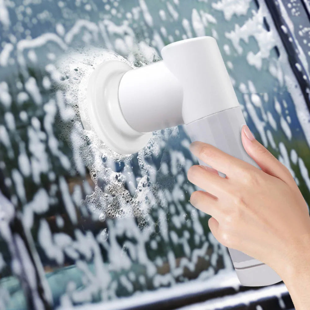 USB Type Kitchen Cleaning Tool Electric Cleaning Brush Handheld Bathtub Brush Cleaner Sink Bathroom Wash Brush 6-in-1