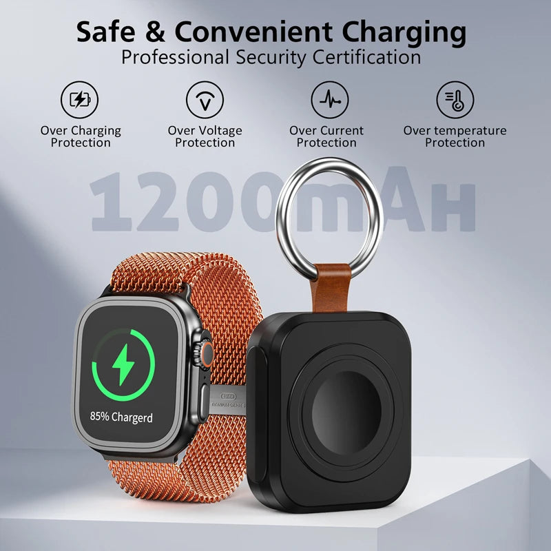 OnePlus Mini Magnetic Watch Wireless Charger For IWatch Portable Power Bank Charging For Watch 10 9 8 7 6 5 Se Ultra Series
